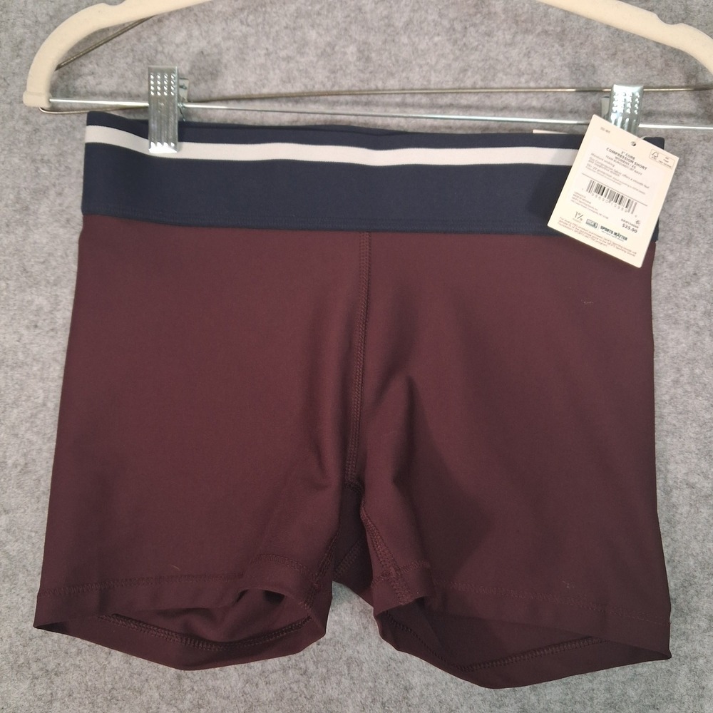 DSG Compression Shorts Women XS Burgundy 3 Inch Inseam Mid-Rise Athletic Workout